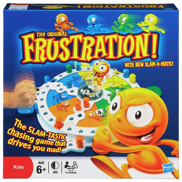 Hasbro Frustration board game with pop-o-matic dice, UK version