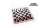 Chad Valley wooden chess and draughts board game, UK version