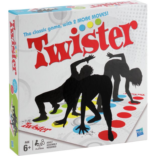Hasbro Gaming Twister board game colourful mat, imported from the UK