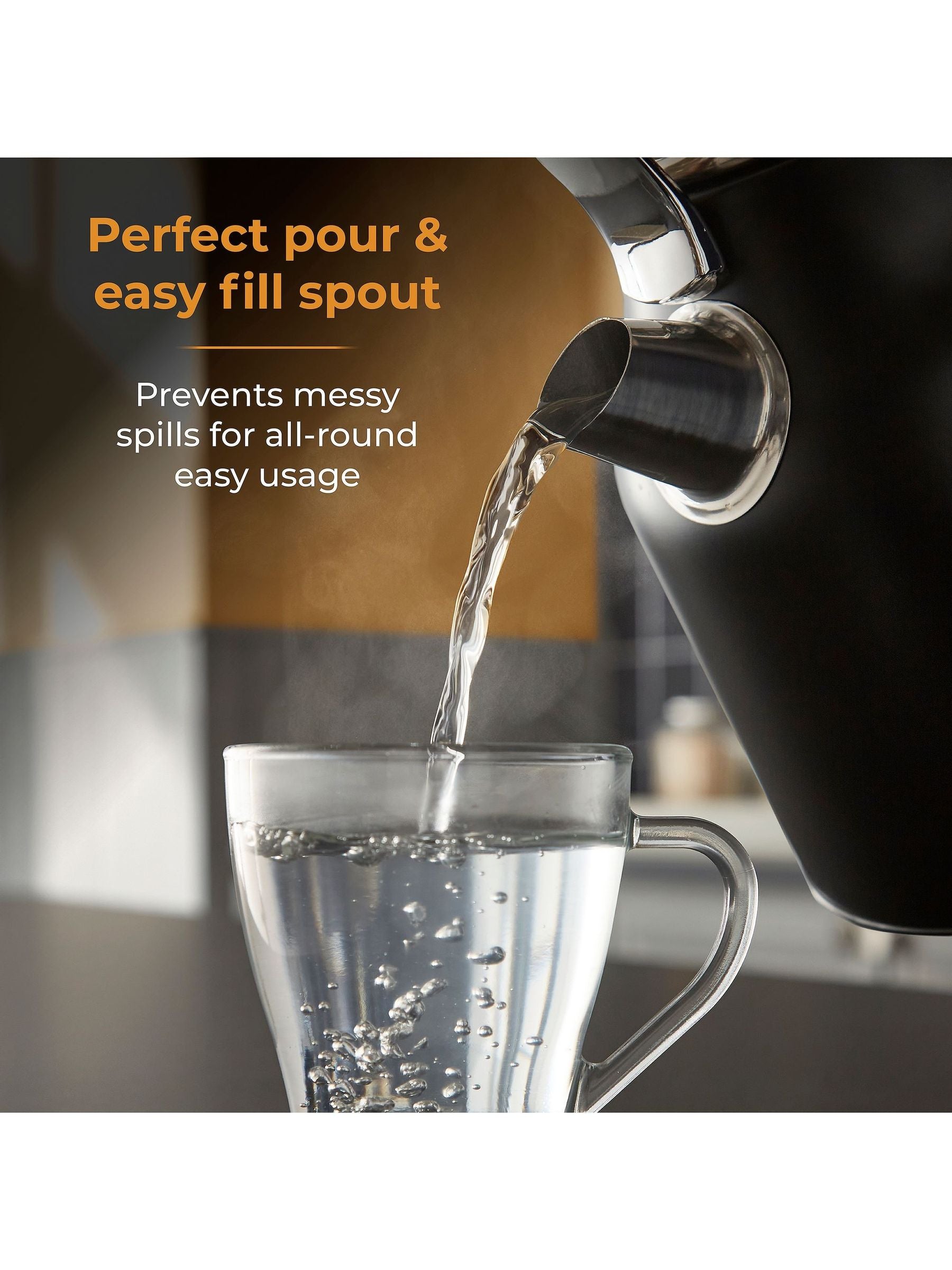Tower Black Renaissance 1.7L kettle (British brand)