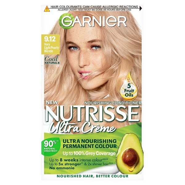 Garnier Nutrisse Permanent Hair Dye Light Pearly Blonde 9.12