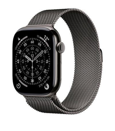 Apple Watch Series 11 Titanium med Slate Milanese Loop Smartklokke 46mm