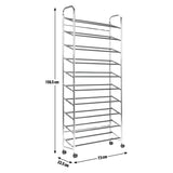Argos Home Yori rolling shoe rack chrome, imported from the UK