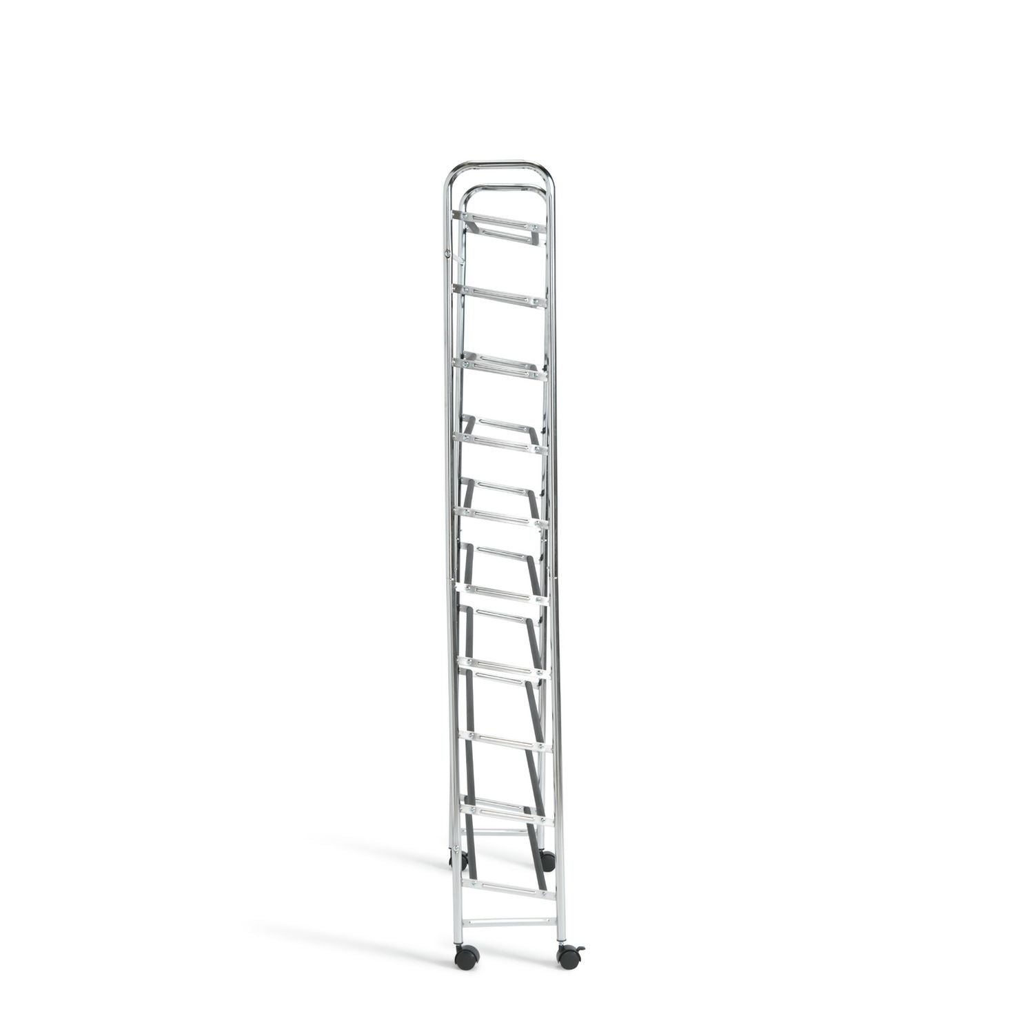 Argos Home Yori rolling shoe rack chrome, imported from the UK