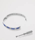 Cartier white gold LOVE bracelet with diamonds and sapphires, UK version
