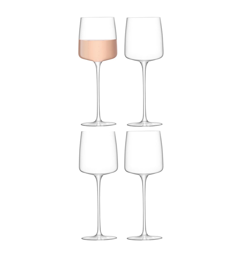 LSA International Metropolitan white wine glasses set of 4 350ml, UK version