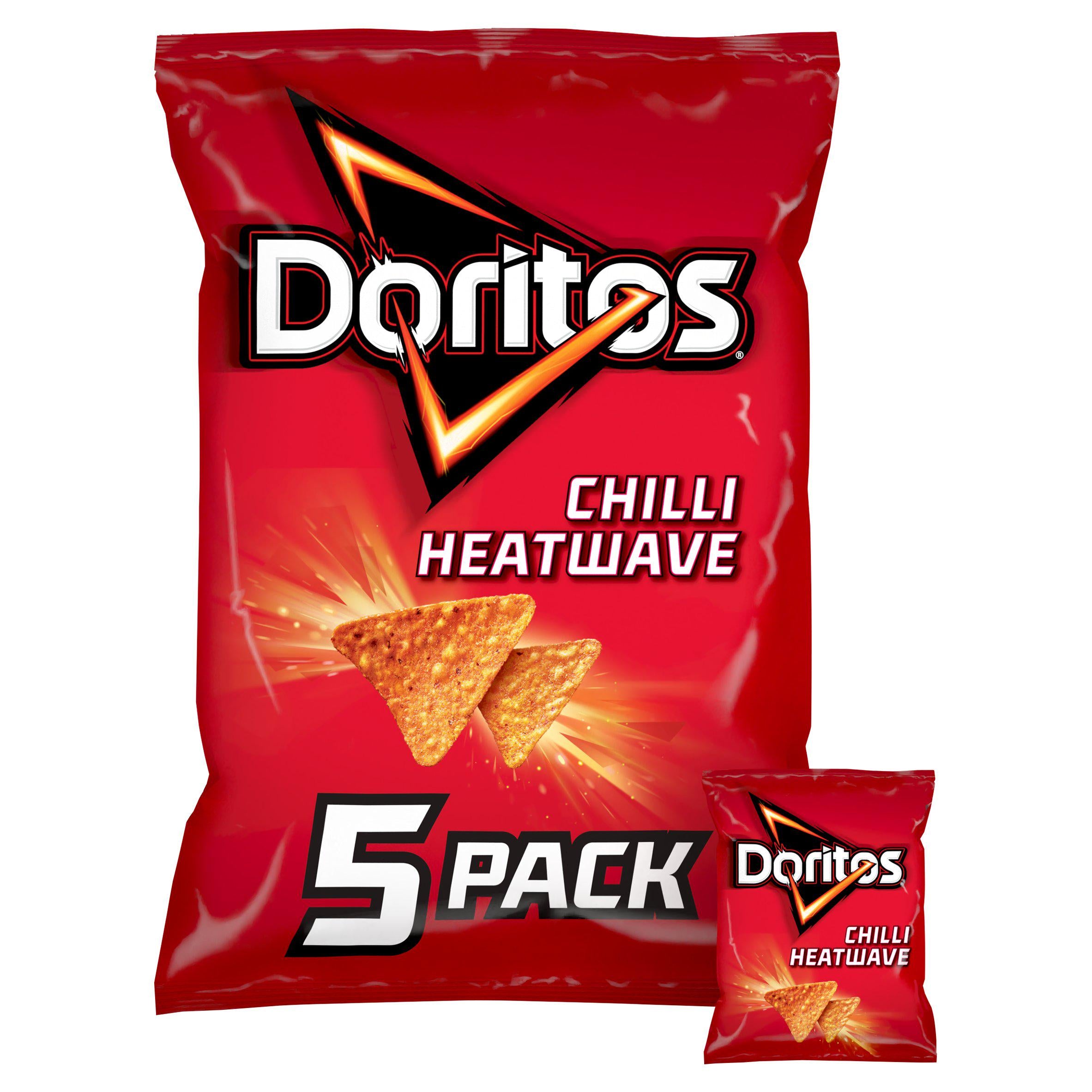 Doritos Chilli Heatwave Multipack Tortilla Crisps Chips 5pk GOODS Sainsburys   