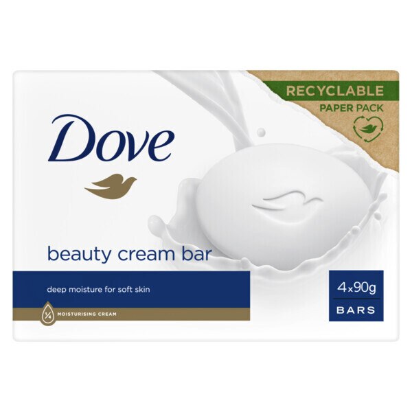 Dove Moisturising Soap Beauty Cream Bar 4X90g GOODS Superdrug   