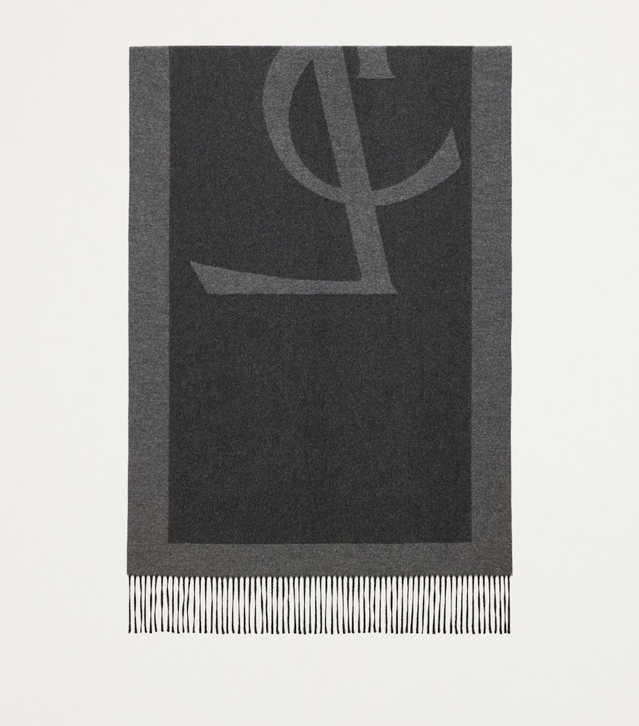Saint Laurent silk logo scarf 210cm x 60cm - British product