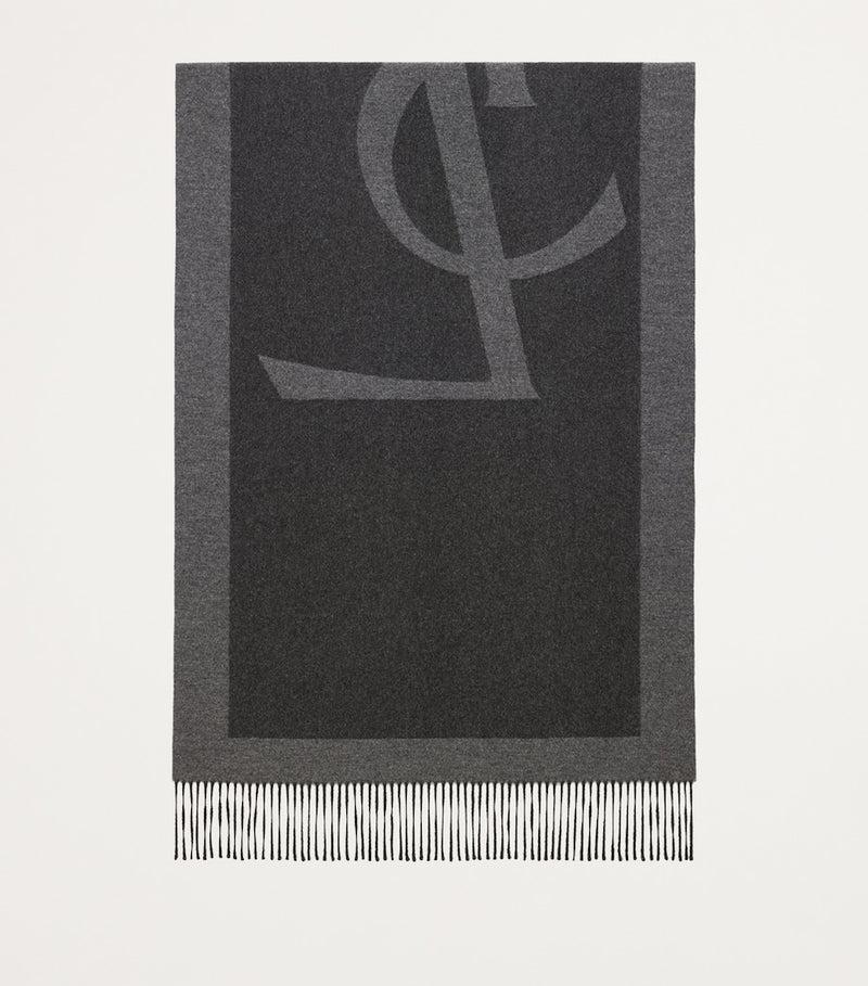 Saint Laurent silk logo scarf 210cm x 60cm - British product
