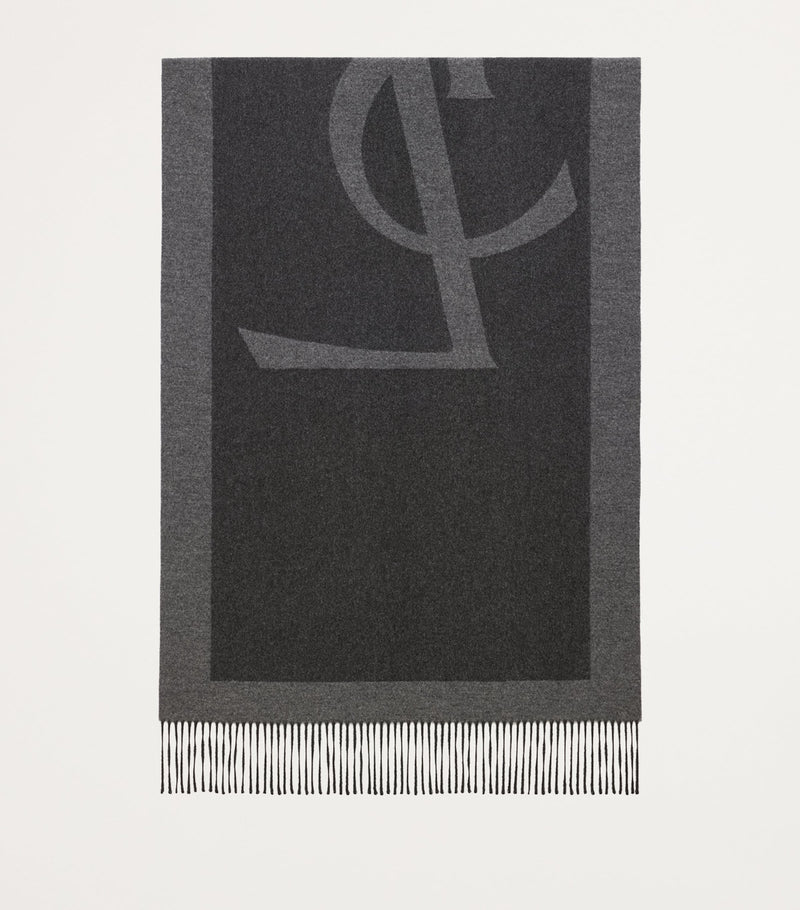Saint Laurent silk logo scarf 210cm x 60cm - British product