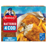 Birds Eye Battered Cod Fish Fillets x4 440g GOODS Sainsburys   