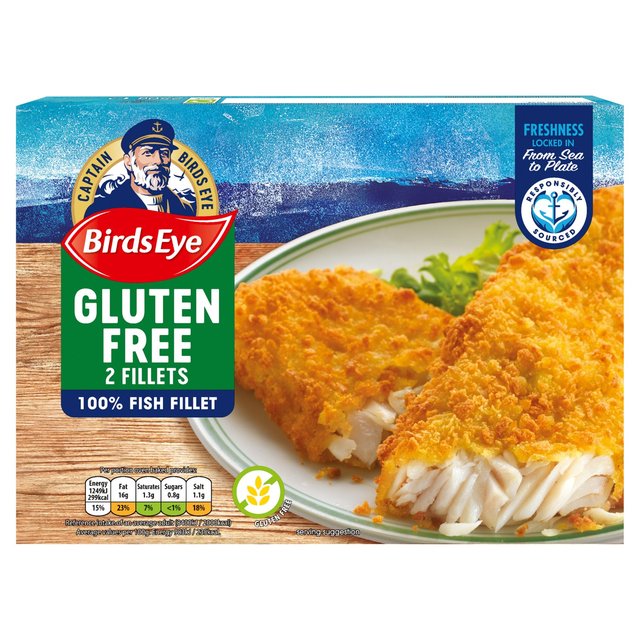 Birds Eye 2 MSC Gluten Free Breaded Fish Fillets   250g