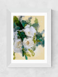 East End Prints Green Roses Buttercreme art print - British product