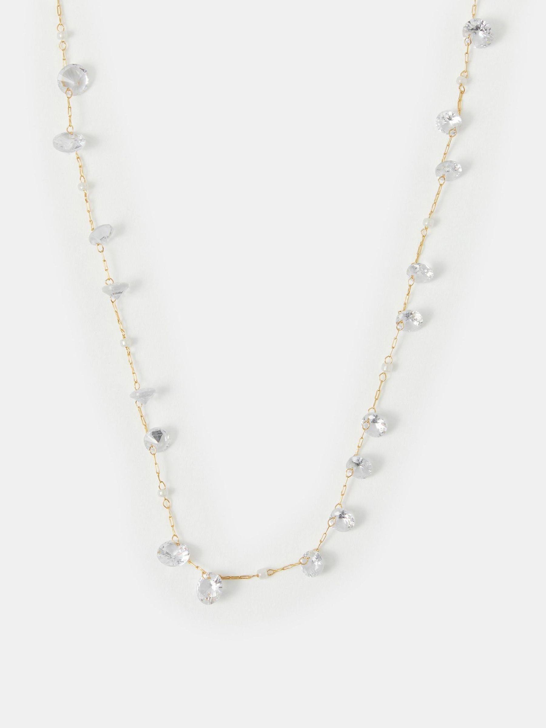 Accessorize gold plated multi stone necklace, UK version