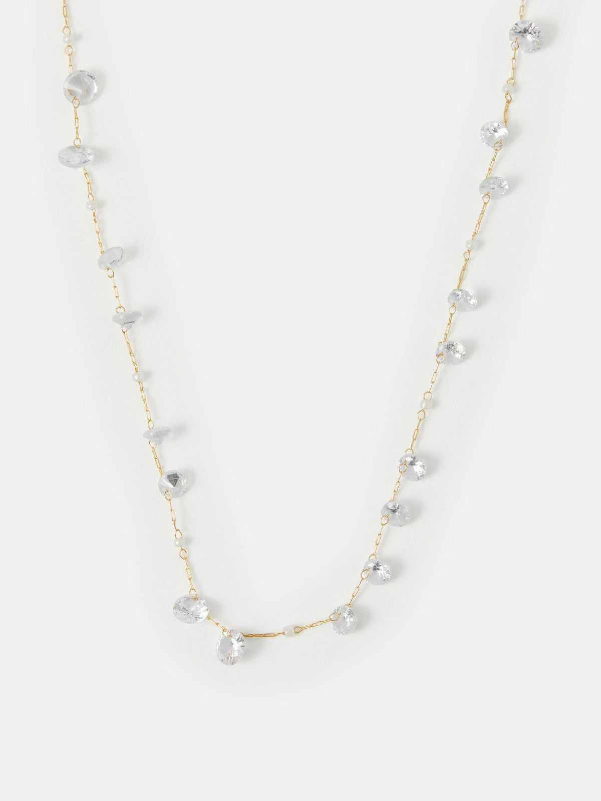 Accessorize gold plated multi stone necklace, UK version