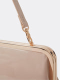 Accessorize nude clip frame clutch bag (British brand)