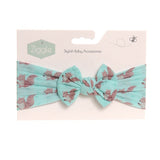 Ziggle Baby Print Top Bow Turban Headband