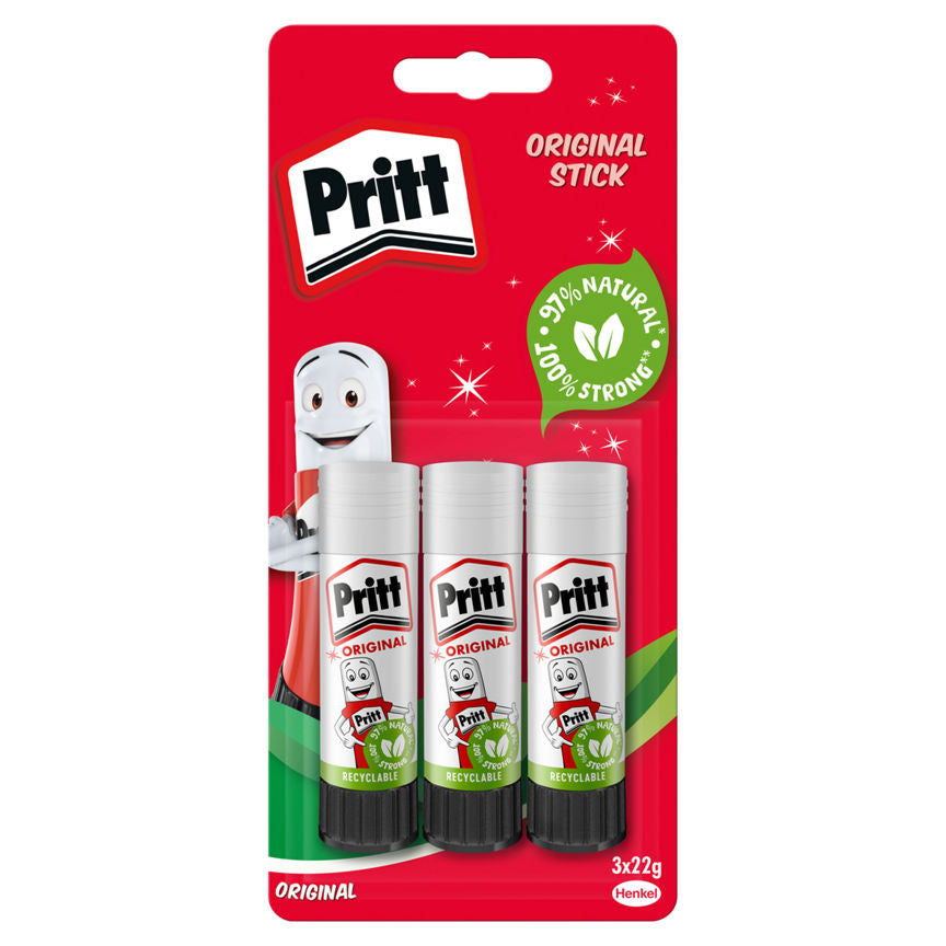 Henkel Pritt Original Glue Stick 3x22g Office Supplies ASDA   