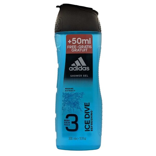 Adidas - Ice Dive Adidas 3in1 Shower Gel Refreshing GOODS Superdrug   