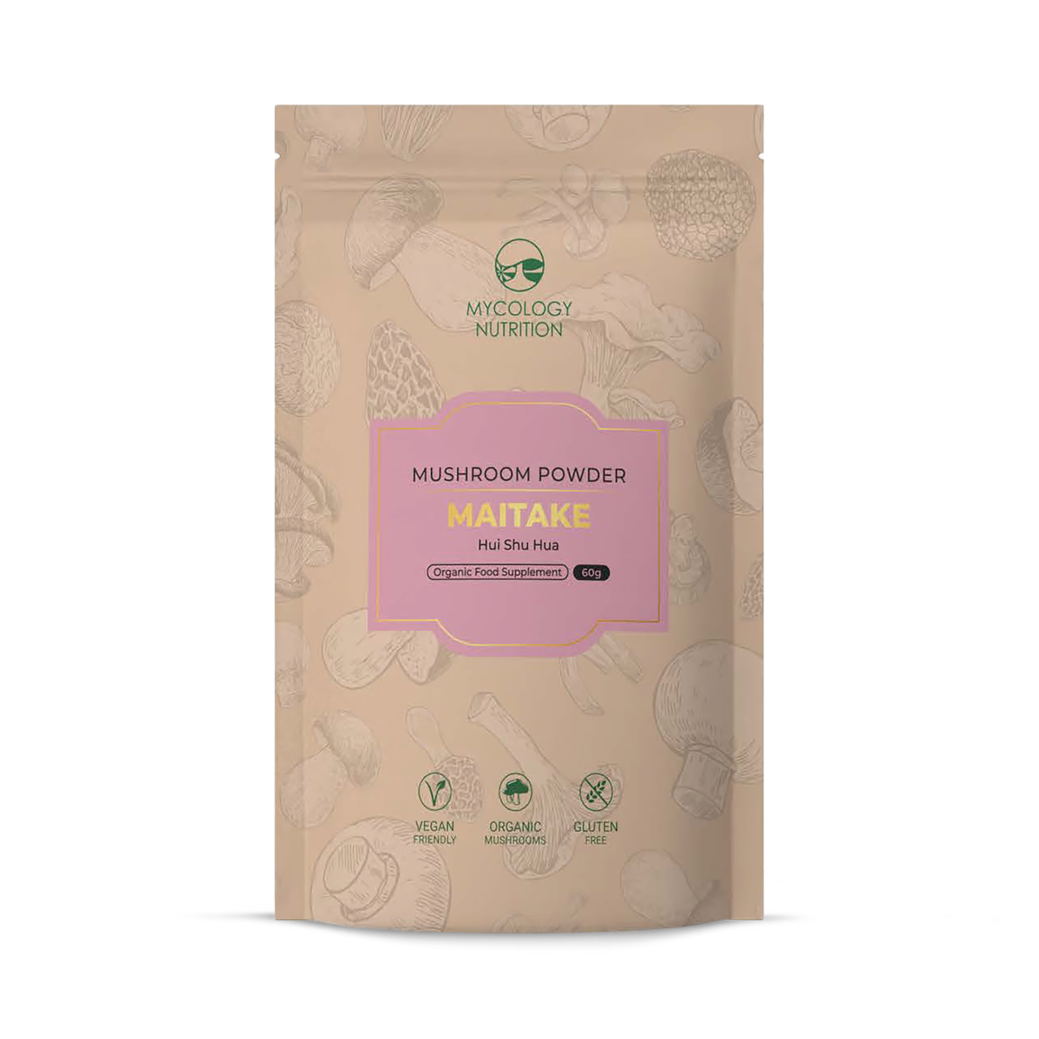 Mycology Nutrition organic maitake mushroom powder 60g, imported from the UK