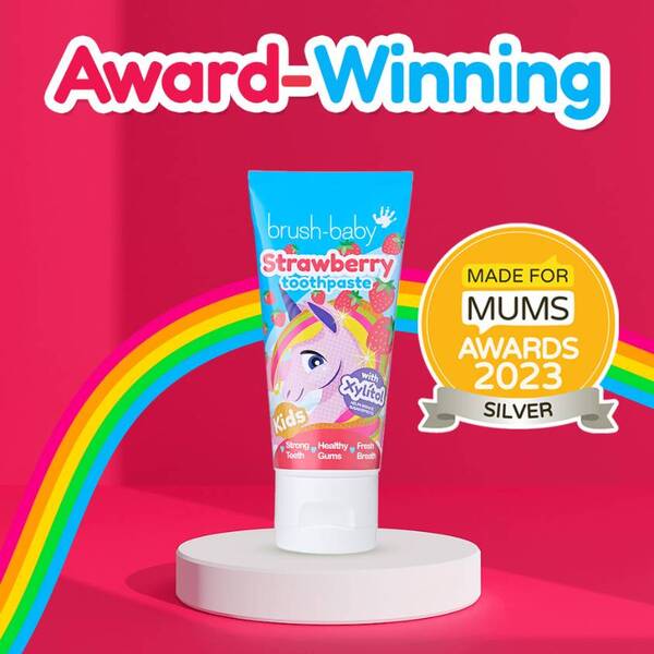 Brush Baby kids toothpaste natural strawberry 50ml (British brand)