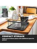 Tower grey scandi dish rack with wooden handles - British product