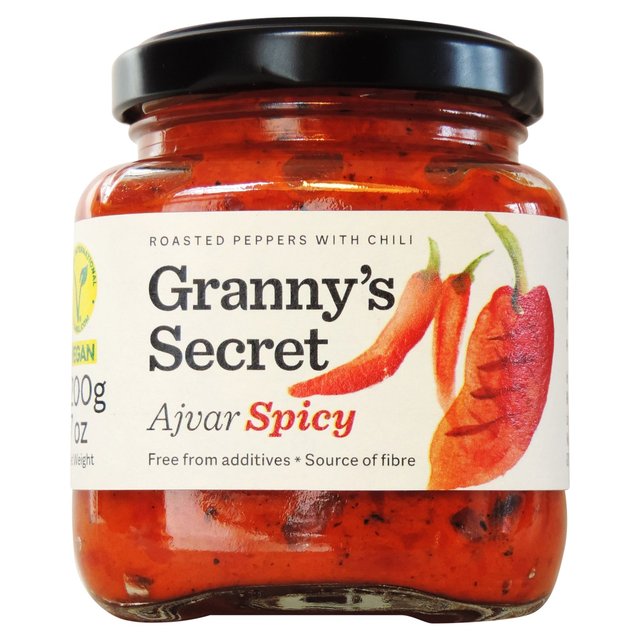 Granny's Secret Ajvar Hot Roasted Red Pepper Spread   200g GOODS M&S   