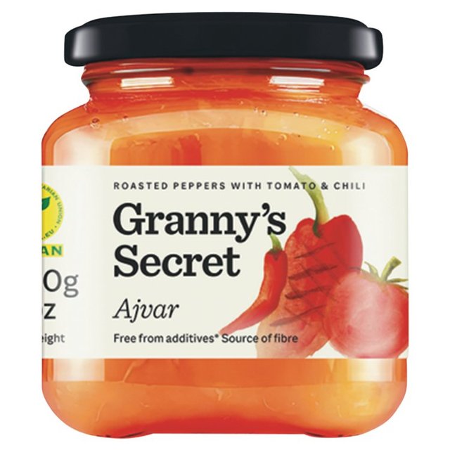 Granny's Secret Ajvar Hot Roasted Red Pepper with Tomato & Spices   200g GOODS M&S   