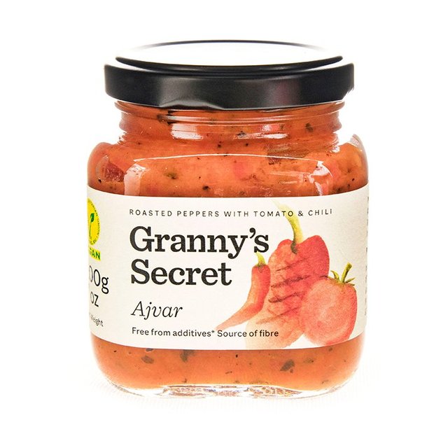 Granny's Secret Ajvar Hot Roasted Red Pepper with Tomato & Spices   200g GOODS M&S   