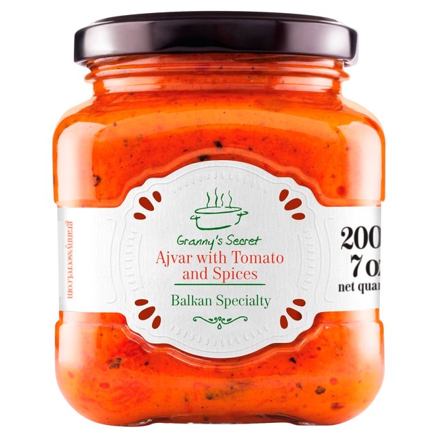 Granny's Secret Ajvar Hot Roasted Red Pepper with Tomato & Spices   200g GOODS M&S   