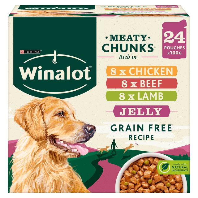 Winalot Meaty Chunks Mixed in Jelly Wet Dog Food    24 x 100g