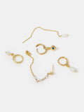Accessorize gold tone mother of pearl earrings 5-pack, imported from the UK