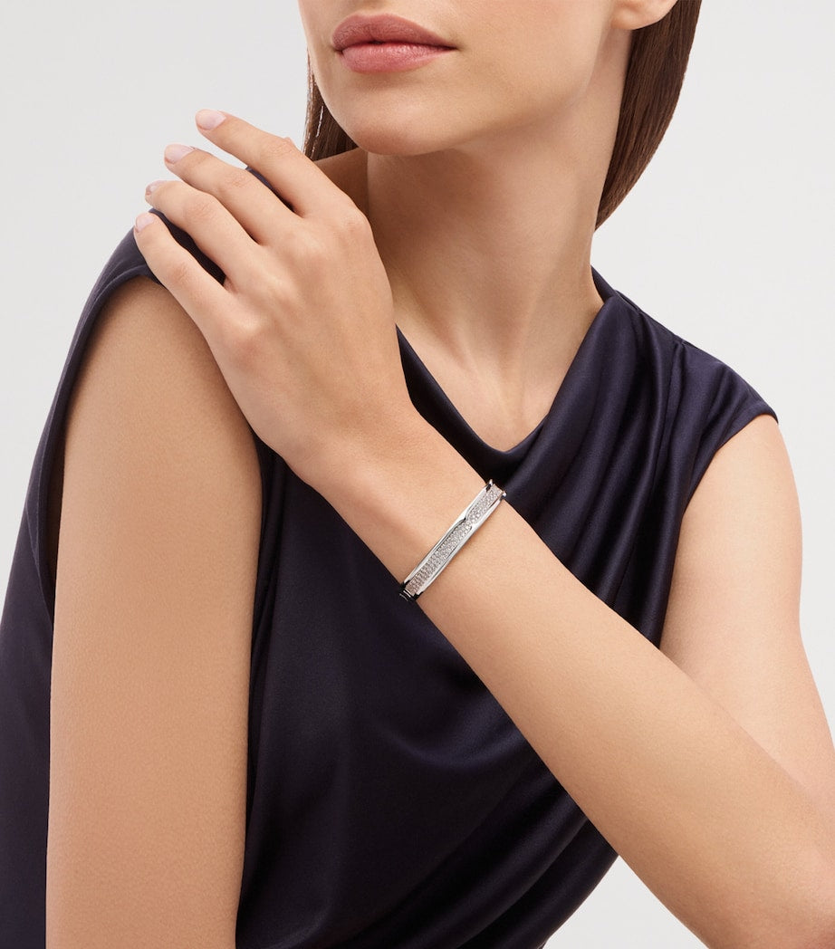 Bvlgari B.zero1 bangle white gold diamonds (British brand)