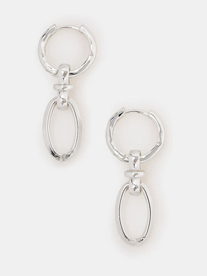 Accessorize knot link drop hoop earrings, imported from the UK