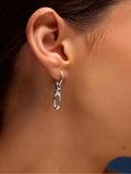 Accessorize knot link drop hoop earrings, imported from the UK