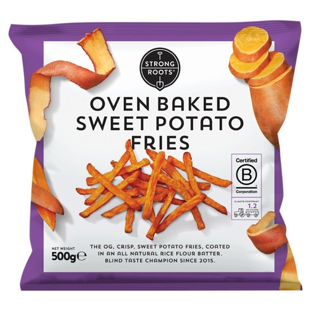 Strong Roots Oven Baked Sweet Potato Fries   500g GOODS M&S   