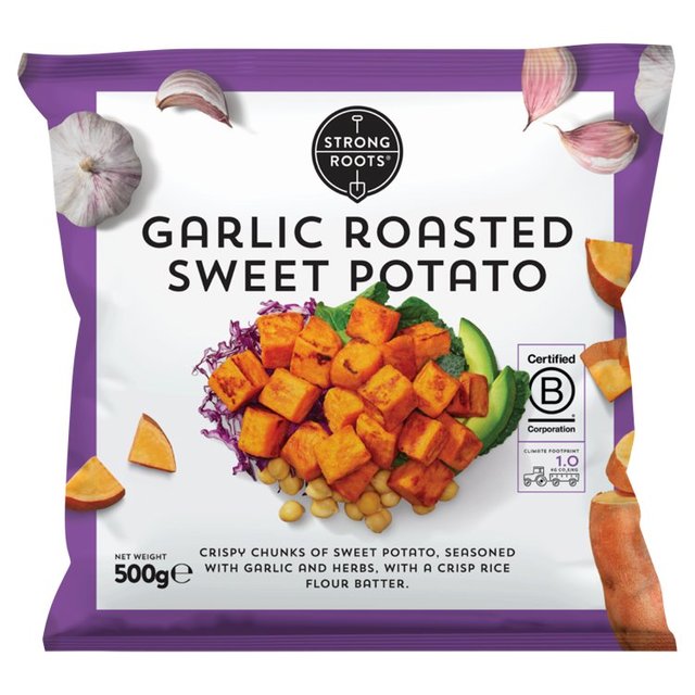 Strong Roots Garlic Roasted Sweet Potato   500g