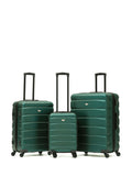 Flight Knight Orange/Black Hardcase Suitcase Set - 3 Piece (Cabin, Medium, Large)