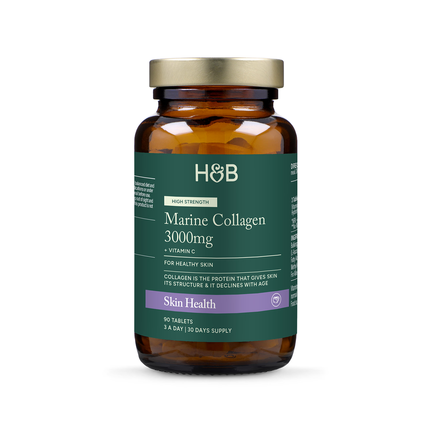 Holland & Barrett Marine Collagen Vitamin C 90 Tablets, UK version