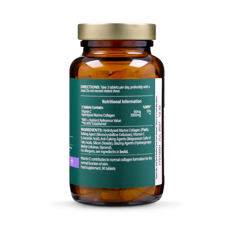 Holland & Barrett Marine Collagen Vitamin C 90 Tablets, UK version