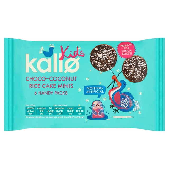 Kallo Kids Mini Choco-Coconut Rice Cakes Multipack   6 x 14g