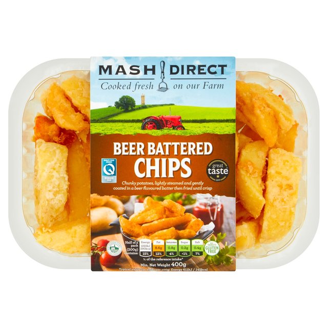 Mash Direct Beer Battered Chips   400g GOODS M&S   