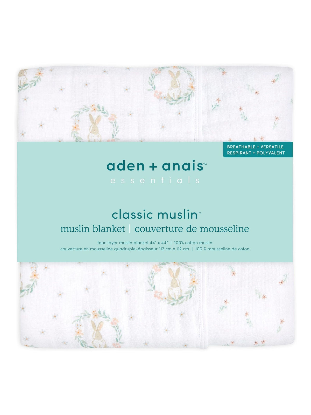 aden + anais pink essentials Musselin-Decke 112 cm (britische Marke)