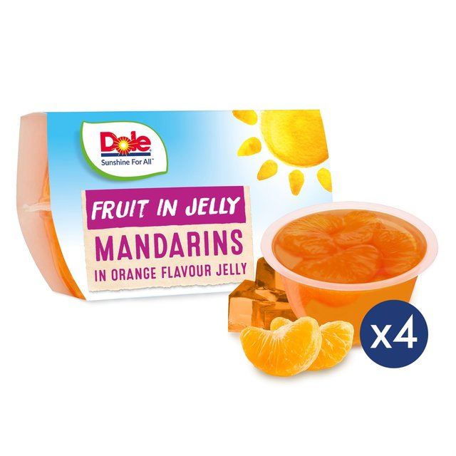 Dole Mandarins In Orange Jelly Pots Multipack   4 x 123g GOODS M&S   