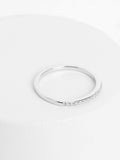 Slim Sparkle Band Sterling Silver Ring (British brand)