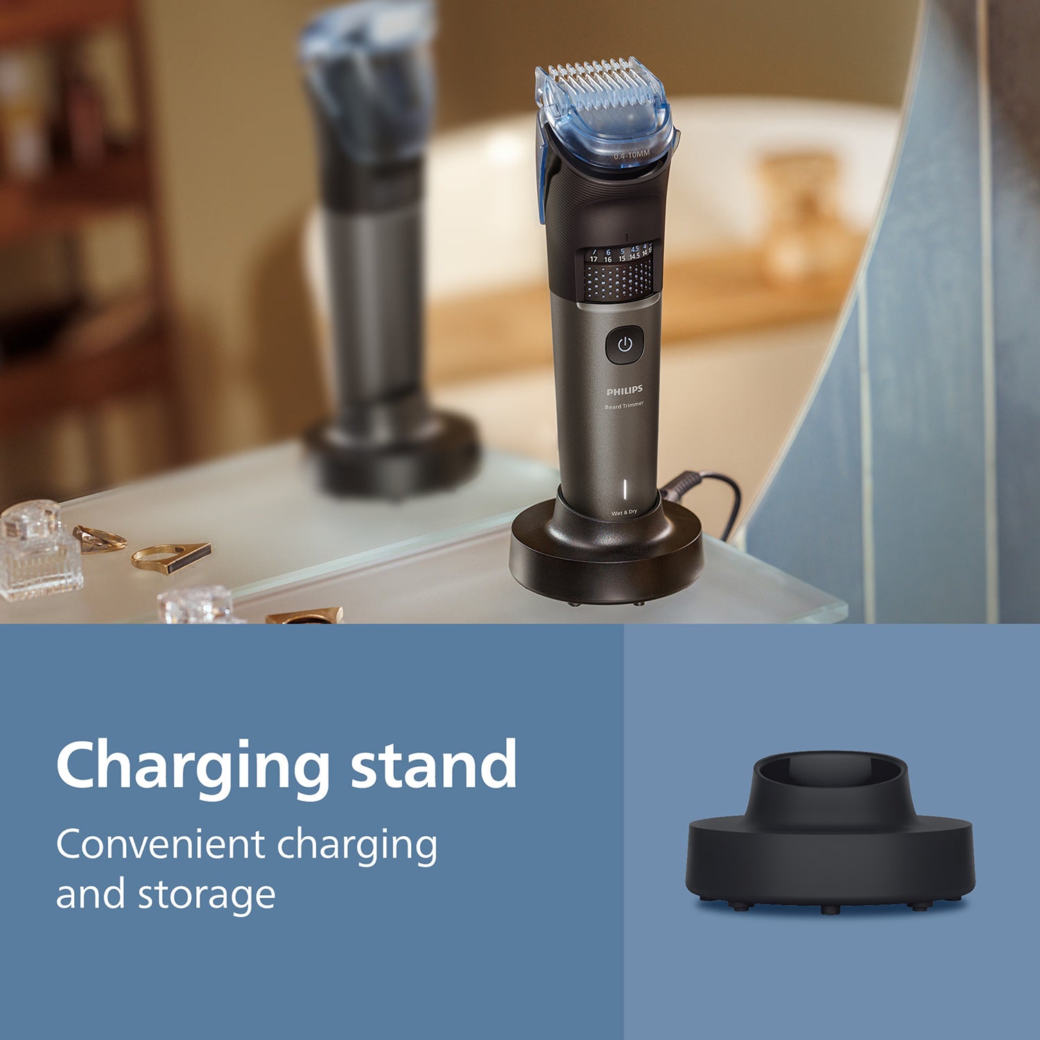 Philips Series 7000 beard trimmer with hair collector (British brand)