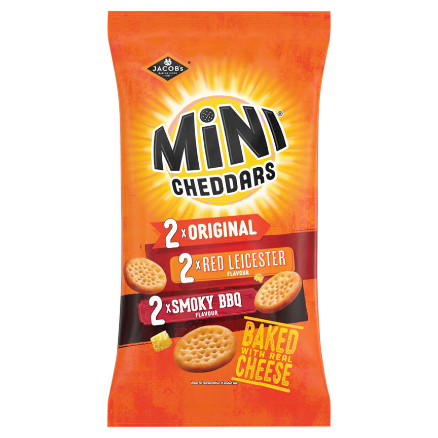 Jacob's Mini Cheddars Variety Multipack Snacks 138g