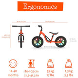 Chillafish balance bike glow orange 10 inch (British brand)