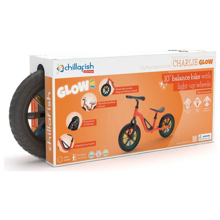 Chillafish balance bike glow orange 10 inch (British brand)